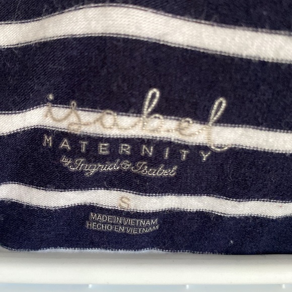 Striped maternity t-shirt dress with ruched sides - Picture 5 of 5